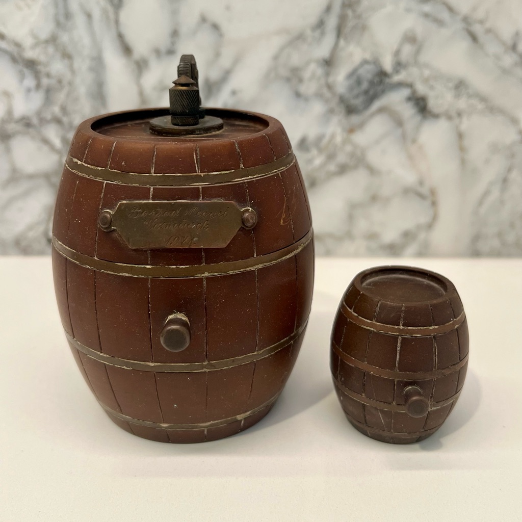 Vintage 1941 Lighter In The Shape Of A Wine Barrel